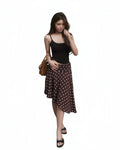 Deer Asymmetrical Mini Polka Dots Skirt