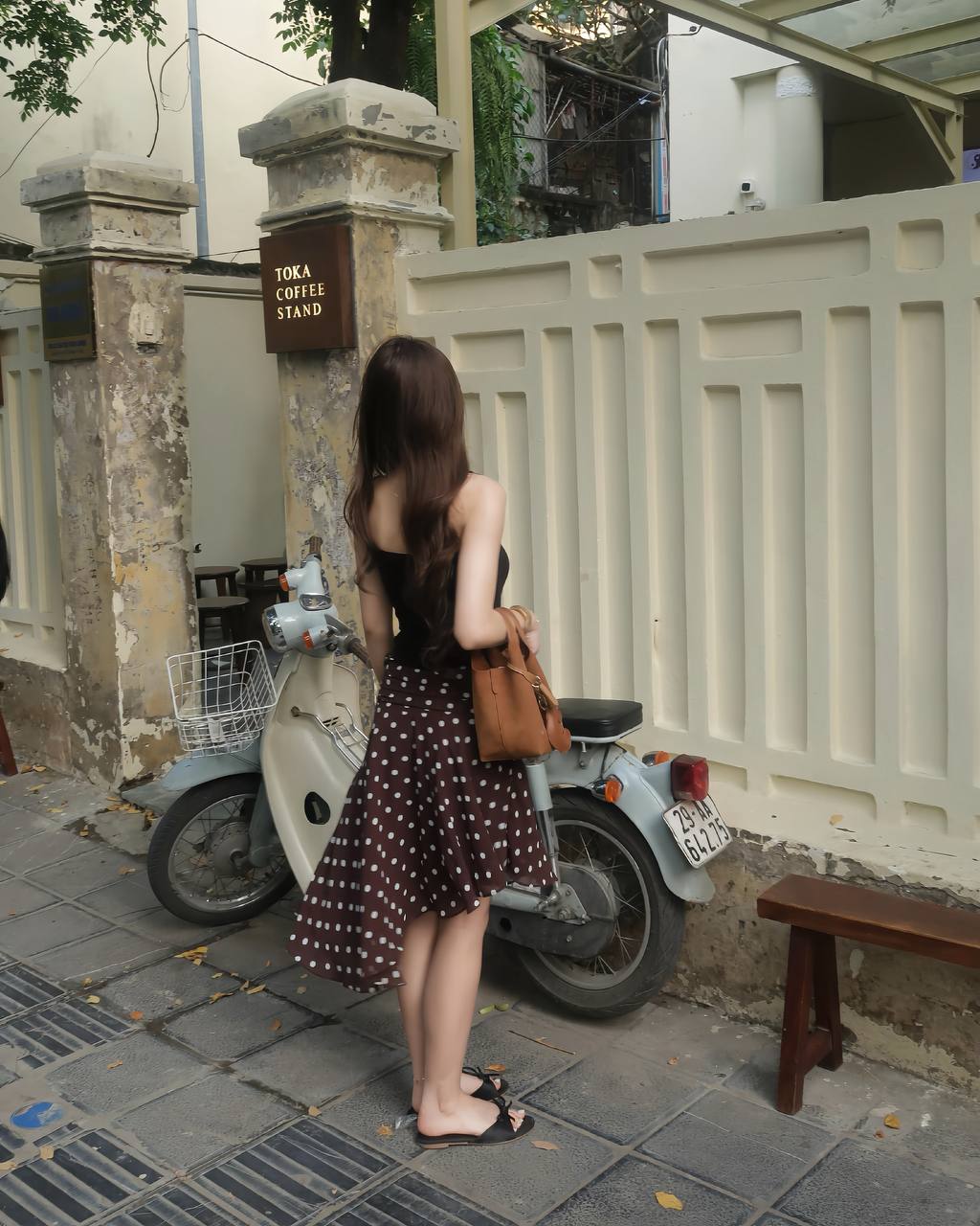 Deer Asymmetrical Mini Polka Dots Skirt