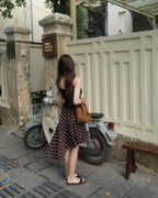 Deer Asymmetrical Mini Polka Dots Skirt