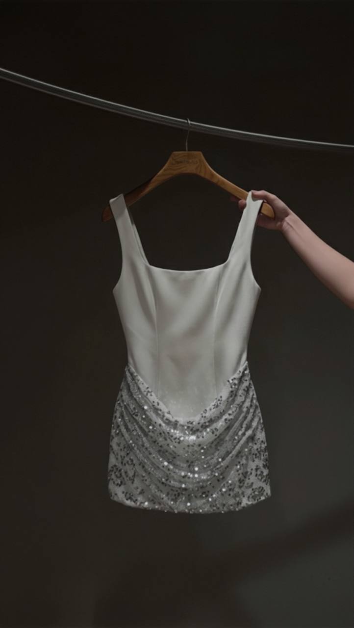 Sequin Strap Dress